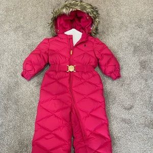 Girls 18M polo snow suit.
